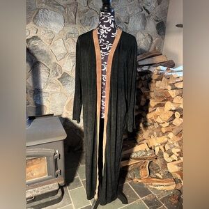 Citiknits Black Long Lightweight Cardigan 1X